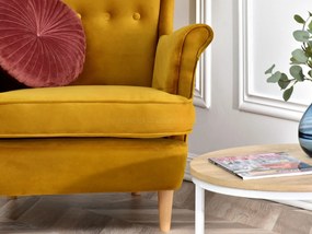 Kreslo ušiak Margis (biela). Akcia -20%. Vlastná spoľahlivá doprava až k Vám domov. 1136054