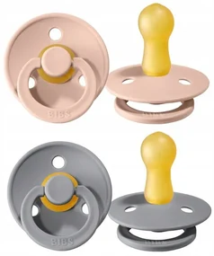 Kaučukové cumlíky BIBS Colour 0m+ 2ks Farba: čierna-sivá