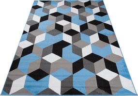 TA Koberec Q545A BLUE MAYA PP EYM Sivý Obdĺžnikový Rozmer: 80x150 cm