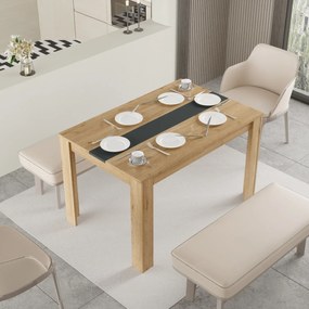 Obdĺžnikový jedálenský stôl Houseland Future 02 dub Castello/antracitovo sivý