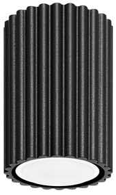 Stropné svietidlo Karbon, 1x čierne kovové tienidlo, (10 cm)