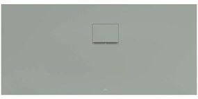VILLEROY &amp; BOCH Squaro Infinity obdĺžniková sprchová vanička z materiálu Quaryl, do rohu - pravou stranou ku stene, protišmyk (C), 1500 x 700 x 40 mm, Morning Green, UDQ1570SQI2RV-R8