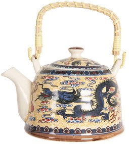 Porcelánová kanvica na čaj s drakom - 18*14*12 cm / 0,8L