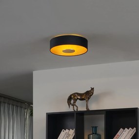 Moderné stropné svietidlo čierne zamatové vrátane LED 3-stupňové stmievateľné - Bredow