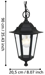 EGLO 22471 - Vonkajšia lampa LATERNA 4 1xE27/60W