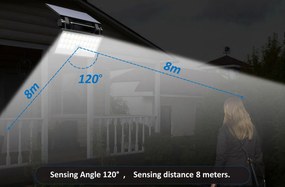 TOP LIGHT Svetlo nástenné Heleon PIR PRO, Čierna