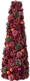 Ružový vianočný stromček so šiškami Pinecone – 26*26*70 cm