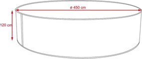 Bazén Planet Pool oceľový 4,5 x 1,2 m Antrazit/Blue + skimmer