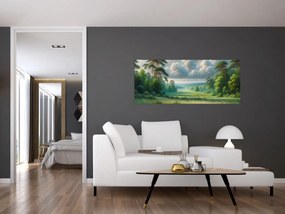 Obraz - Zelená krajina (120x50 cm)