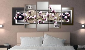Artgeist Obraz - Magnolia and Zen garden Veľkosť: 100x50, Verzia: Premium Print