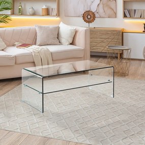Sklenený konferenčný stolík 50x100 cm Cristal Evo – Tomasucci