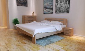Texpol SOFIA - elegantná masívna buková posteľ ATYP, buk masív
