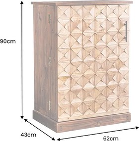 Dizajnová barová skrinka Winebar 90 cm borovica