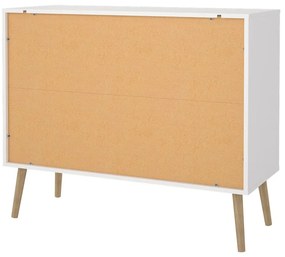 Biela nízka komoda 99x82 cm Bodo – Tvilum