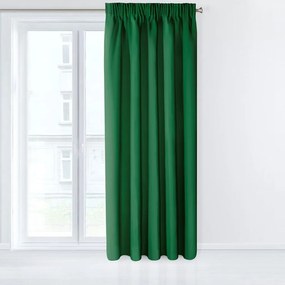 Dizajnové  zelené jednofarebné závesy 135 x 270 cm
