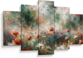 Obraz – Abstrakcia poľa s makmi (150x105 cm)