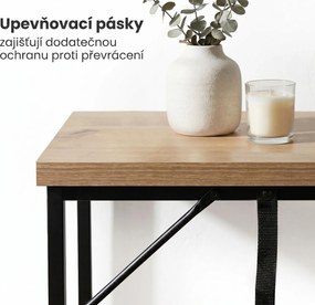 Konzolový stolek Origo 90 cm černý/dub Artisan