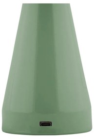 Zelená LED stmievateľná stolová lampa s kovovým tienidlom (výška 20,5 cm) Rachel – Leitmotiv