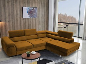 Rohová sedacia súprava Ascend L (horčicová) (P). Akcia -20%. Vlastná spoľahlivá doprava až k Vám domov. 1056894