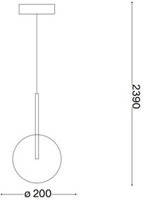 Ideal Lux - LED Luster na lanku EQUINOXE 1xG4/2W/230V pr. 20 cm chróm/dymová