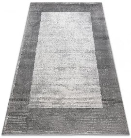 Moderný koberec NOBLE 9730 65 vzor rámu vintage - Štrukturálny, dve vrstvy rúna, krémová sivá Veľkosť: 80x150 cm