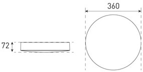 LED stmievateľné stropné svietidlo VARIO LUMO LED/13/18W/230V pr. 36 cm IP44 bie
