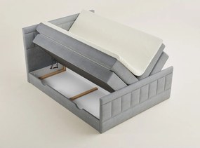 Sivá boxspring posteľ s úložným priestorom 180x200 cm Caya – Maison de Rêve