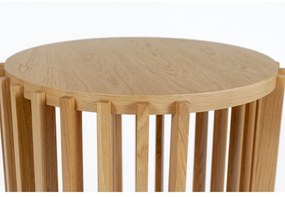 Odkladací stolík z dubového dreva Woodman Drum, ø 53 cm