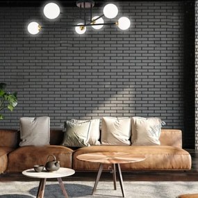 Orion DL 7-786/6 - Prisadený luster SNOWWHITE 6xG9/20W/230V pr. 84 cm čierna/zlatá