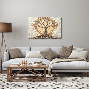 Obraz – Zlatý strom života v mozaike (90x60 cm)