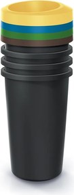 Sada odpadkových košov COMPACTO DROPA 4x 35 L čierna
