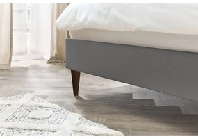 Tmavosivá dvojlôžková posteľ Bobochic Paris Sary Dark, 160 x 200 cm