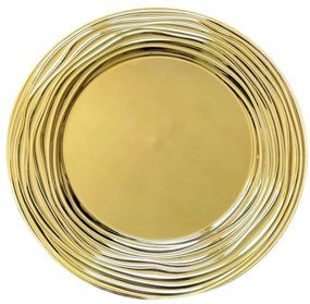 Zlatý lesklý klubový tanier Moderno 33cm