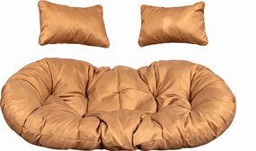 Vankúš na závesné hojdacie dvojkreslo - hnedý