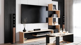Obývacia stena MAMBA, dub Artisan / čierna