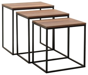 Set 3ks. konferenčných stolíkov Losuku 7 (orech). Akcia -22%. Vlastná spoľahlivá doprava až k Vám domov. 1094351