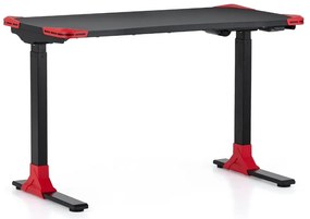 Výškovo nastaviteľný stôl OfficeTech Game, 120 x 60 cm, čierna