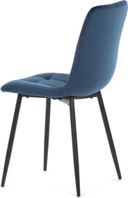 Jedálenská stolička zamatová, modrá CT-281 BLUE4