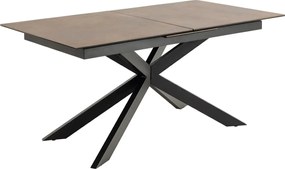 Jedálenský rozkladací stôl Irwine 168/210 cm hnedo-čierny