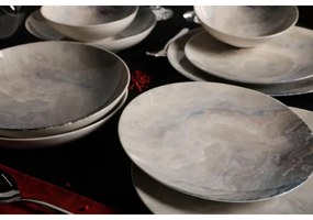 Jedálna súprava 24 ks hnedá/porcelán