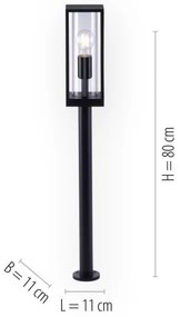 Paul Neuhaus 9497-13 - Vonkajšia lampa EMIL 1xE27/60W/230V IP44