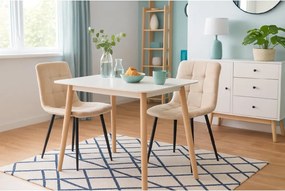 GARDEN LINE Moderná prešívaná zamatová stolička Farba: čierna