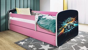 XXXLutz POSTEĽ PRE DETI A MLÁDEŽ 80/160 cm, biela, pink MID.YOU - Detské izby - 002142000296