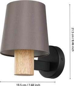 Eglo 43783 - Nástenné svietidlo EDALE 1xE27/40W/230V