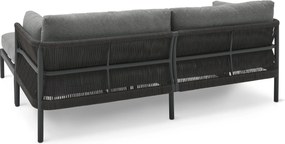 Pohodlná záhradná pohovka so samostatnou taburetkou