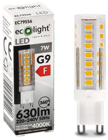 ECOLIGHT LED žiarovka G9 7W neutrálna biela
