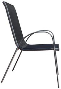 Záhradný balkónový set Celio - 2 miesta, čierna