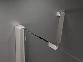 Mexen Velar Duo, sprchový kút s posuvnými dverami 100 x 90 cm, 8mm číre sklo, brúsená oceľ, 871-100-090-02-97