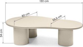 Konferenčný stolík Sucre tmavobéžový
