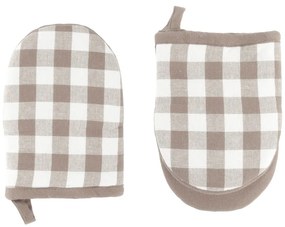 Bavlnené kuchynské rukavice v súprave 2 ks Gingham – Tiseco Home Studio